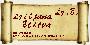 Ljiljana Blitva vizit kartica
